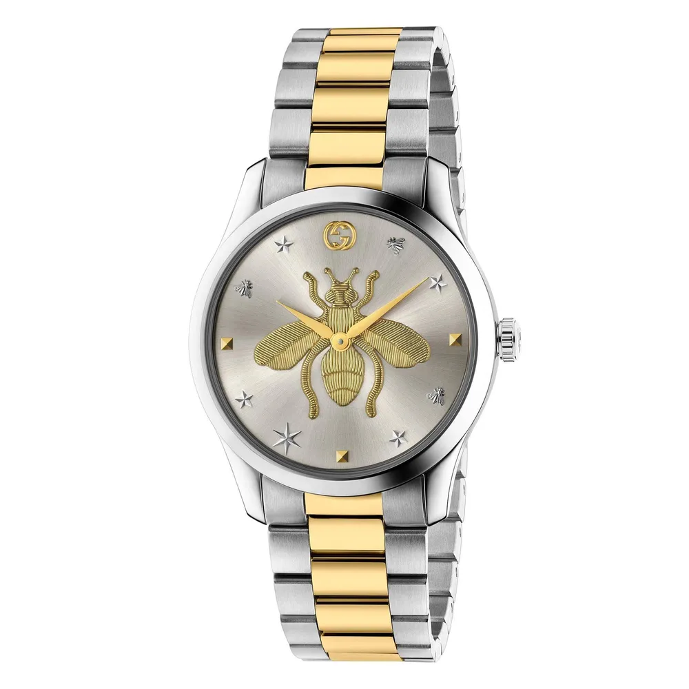 Gucci G-Timeless Two-Tone Stainless Steel Iconic Bee Watch YA1264131