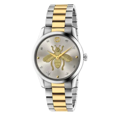 Gucci G-Timeless Two-Tone Stainless Steel Iconic Bee Watch YA1264131