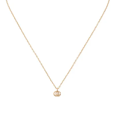 Gucci GG Running Yellow Gold Pendant Necklace