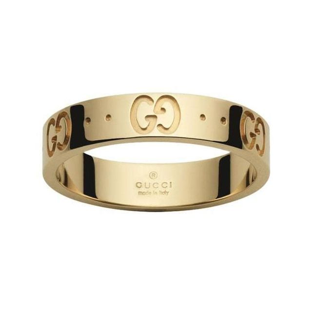 Gucci Icon Thin Band Yellow Gold Ring | Size 7.5