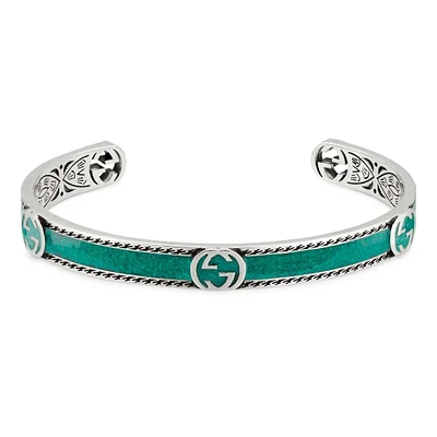 fandf Gucci Interlocking G Turquoise Enamel Bracelet