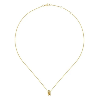 fandf Gucci Ouroboros Yellow Gold Necklace with Turquoise