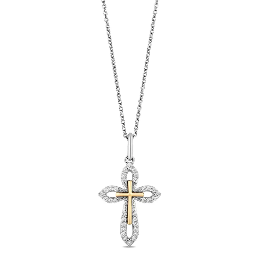 Large Cross Pendant for Men, Two-tone Cross Necklace – RAINVIEW CREATIONS