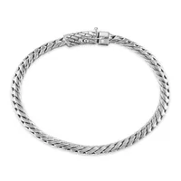 Esquire Men’s Jewelry Heavy Serpentine Link Bracelet in Gold-Plated Sterling Silver