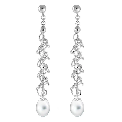 Imperial Lace Freshwater Cultured Pearl Linear Drop Earrings