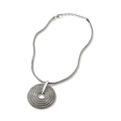 John Hardy 3.5mm Sterling Silver Rata Chain Pendant Necklace