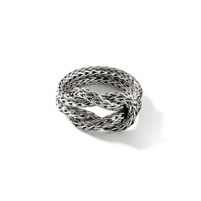 John Hardy Sterling Silver Chain Ring | Size 7 | Love Knot 