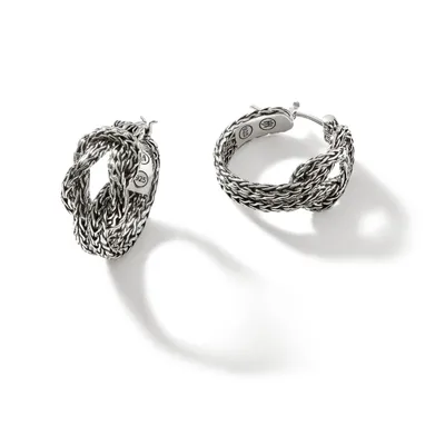 John Hardy Sterling Silver Love Knot Hoop Earrings