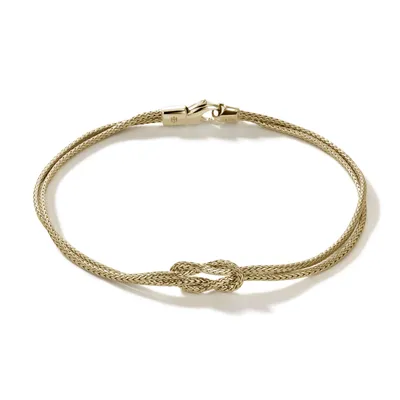 John Hardy Yellow Gold Bracelet | 6.25 - 6.5 Inches | Love Knot
