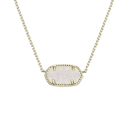 Kendra Scott Elisa Pendant Necklace in Iridescent Drusy