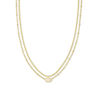 Kendra Scott Emilie Multi-Strand Necklace in Iridescent Drusy