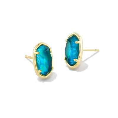 Kendra Scott Grayson Stud Earrings in Teal Abalone