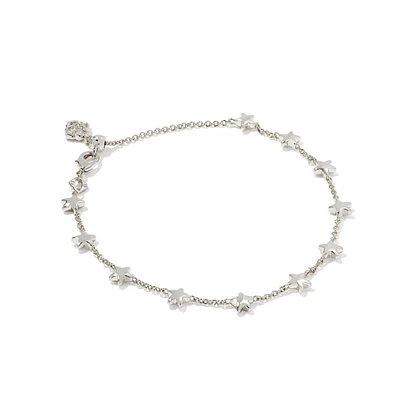 Kendra Scott Sierra Star Delicate Chain Bracelet, Rhodium-Plated