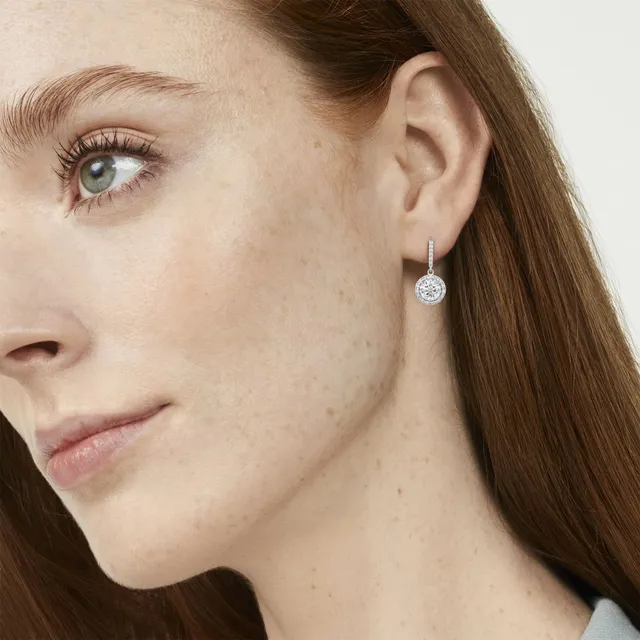 Lightbox 2ctw Lab Grown Diamond Halo Stud Earrings