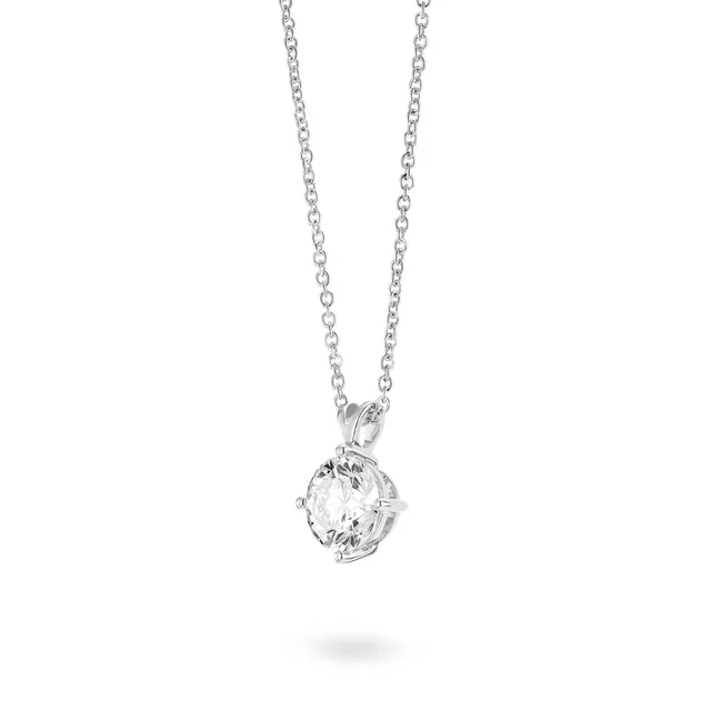 1½ct. Round Brilliant Pendant | Lightbox Jewelry White / 14K Yellow Gold