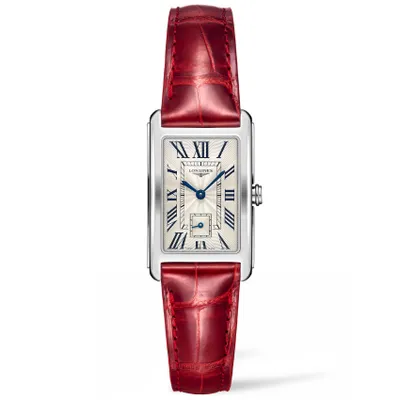 Longines DolceVita Red Leather Strap Watch | 23.3x37mm | L55124715