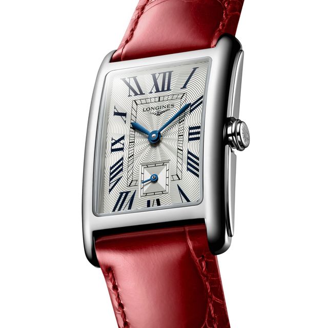 Longines DolceVita Red Leather Strap Watch | 23.3x37mm | L55124715