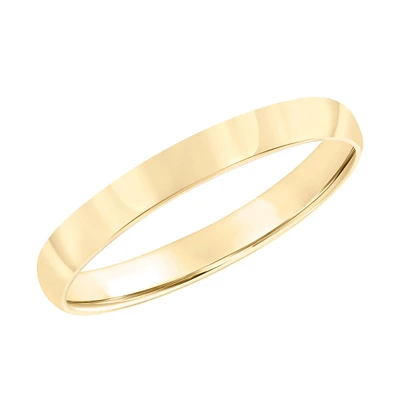 10k Yellow Gold 3mm Low Dome Wedding Band