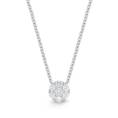 Mémoire Diamond Floral Pendant Necklace 1/4ctw