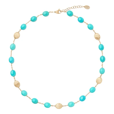 Marco Bicego Siviglia Turquoise Yellow Gold Station Necklace