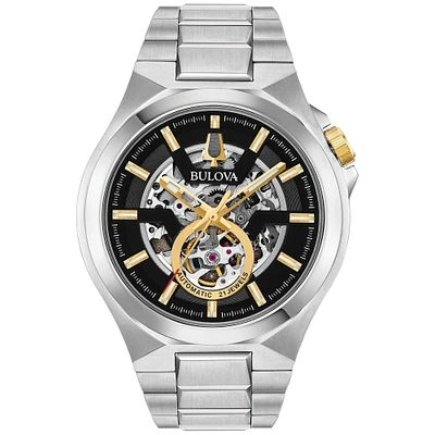 Men's Bulova Maquina Automatic Stainless Steel Watch | 46mm | 98A224