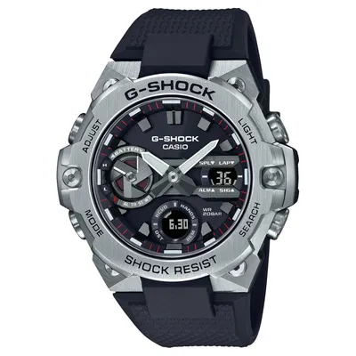 Men's Casio G-Shock G-Steel Slim Connected Black Resin Band Watch GSTB400-1A
