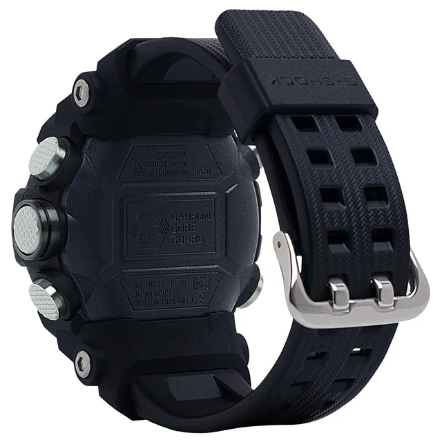 Casio Men's G-Shock Master of G Mudmaster Carbon Core Guard Quad Sensor  Connected Grey Resin Watch GGB100-1A