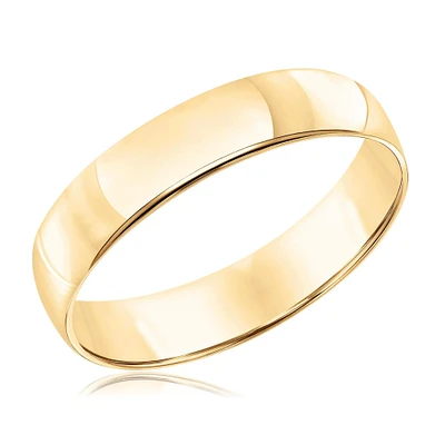 14k Yellow Gold 5mm Low Dome Comfort Fit Wedding Band