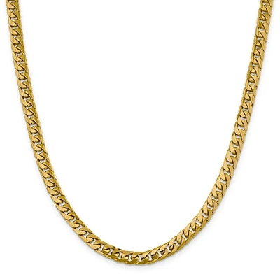 Miami Cuban 14k Yellow Gold Chain Necklace 6.75mm