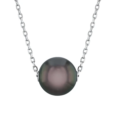 MIKIMOTO 10mm Black South Sea Cultured Pearl Necklace