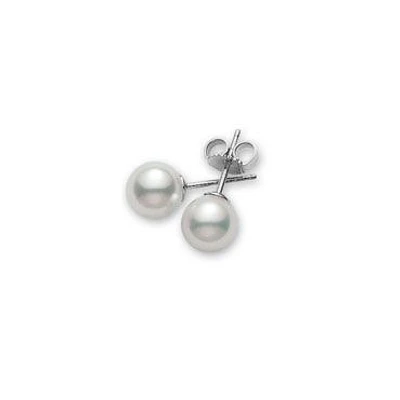 MIKIMOTO 6-6.5mm Akoya Cultured Pearl Stud Earrings