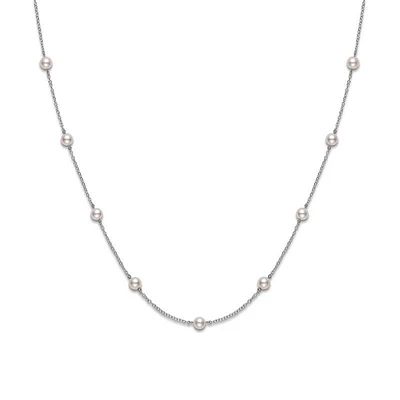 MIKIMOTO Akoya Cultured Pearl Station Necklace