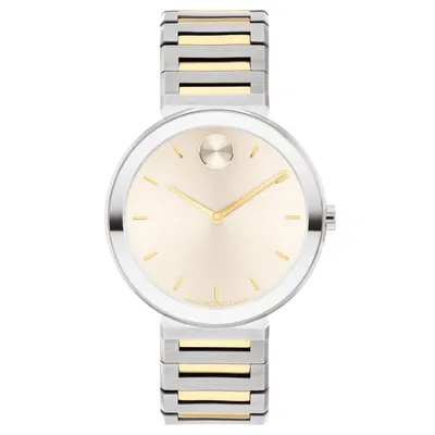 Movado BOLD Horizon Chalk Dial Two-Tone Stainless Steel Watch | 34mm | 3601091