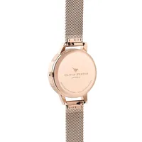 Olivia Burton Celestial Rose Gold Ion-Plated Mesh Stainless Steel Strap Watch OB16SP21