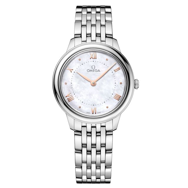 OMEGA De Ville Prestige Quartz Mother-of-Pearl Dial Stainless Steel Watch | 30mm | O43410306005001