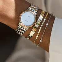 OMEGA De Ville Prestige Quartz Mother-of-Pearl Dial Two-Tone Watch | 27.4mm | O42420276005002