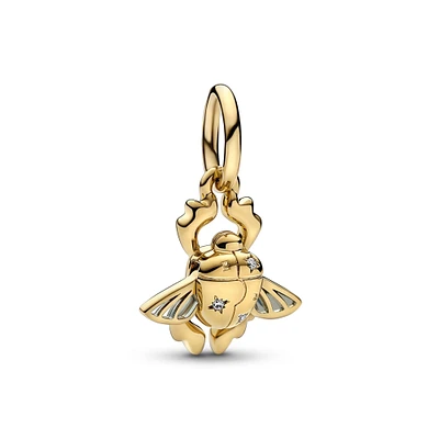 Pandora - Disney, Aladdin Scarab Beetle Dangle Charm | Gold-Plated