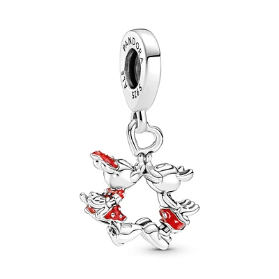 Pandora - Disney, Mickey Mouse & Minnie Mouse Kissing Dangle Charm