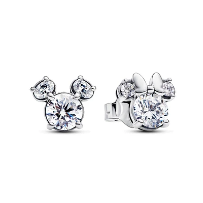 Pandora - Disney Mickey Mouse & Minnie Mouse Sparkling Stud Earrings