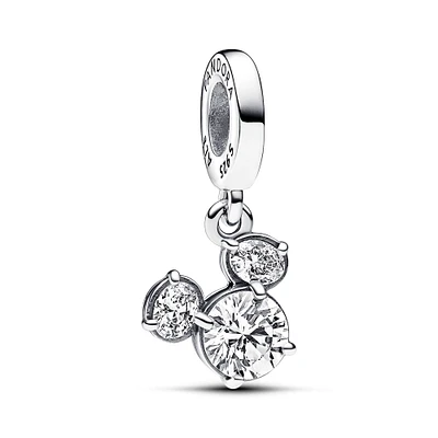 Pandora - Disney, Mickey Mouse Sparkling Head Silhouette Dangle Charm