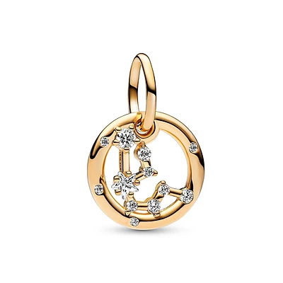 Pandora Aquarius Zodiac Dangle Charm | Gold-Plated