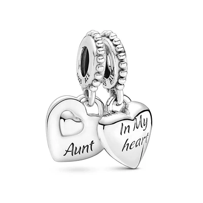 Pandora Aunt & Niece Split Heart Dangle Charm