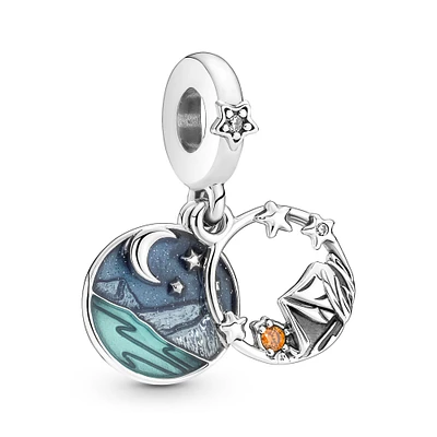 Pandora Camping Night Sky Double Dangle Charm