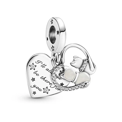 Pandora Cats & Hearts Dangle Charm