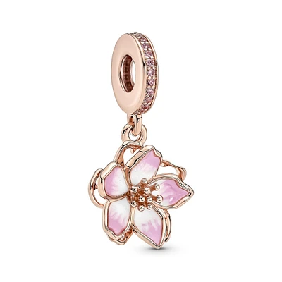 Pandora Cherry Blossom Dangle Charm, Rose Gold-Plated