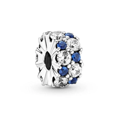 Pandora Clear & Blue Sparkling Clip Charm