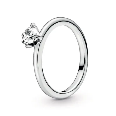 Pandora Clear Heart Solitaire Ring