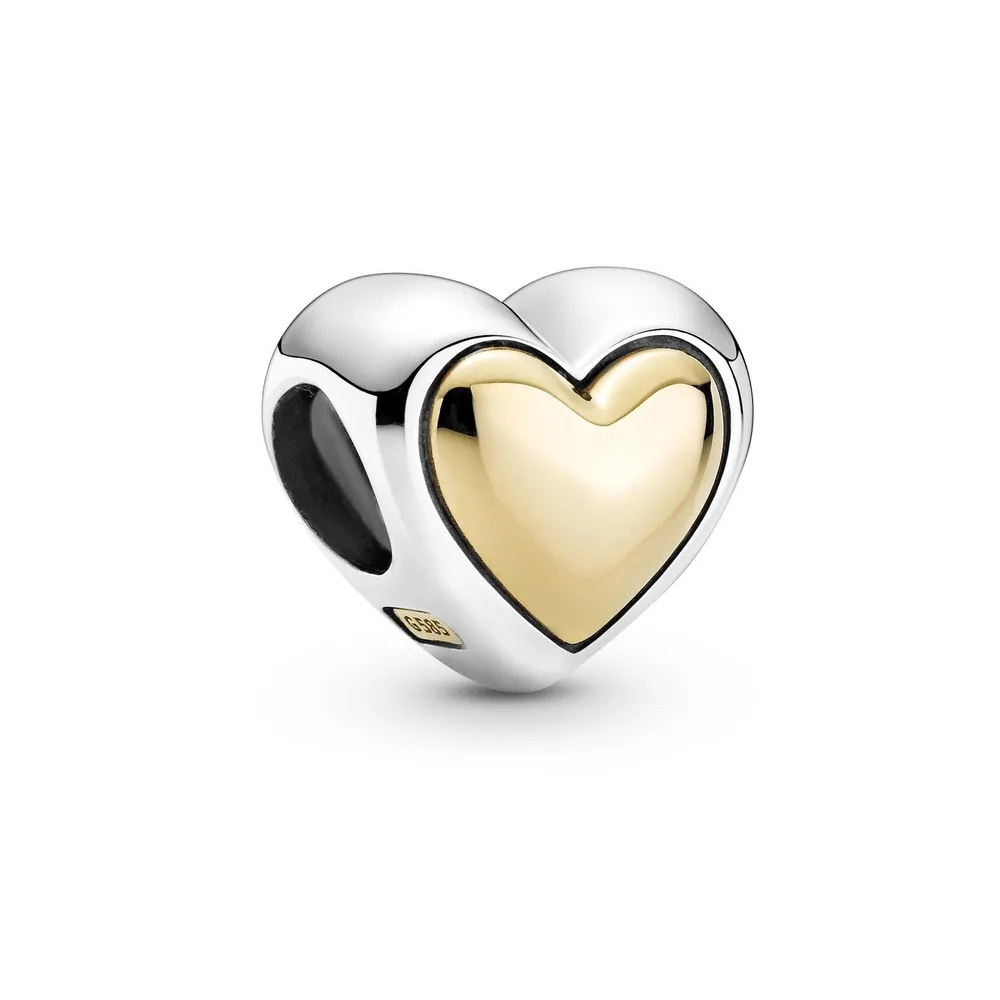 noget overalt Beskrivende Pandora Domed Golden Heart Charm | Bridge Street Town Centre