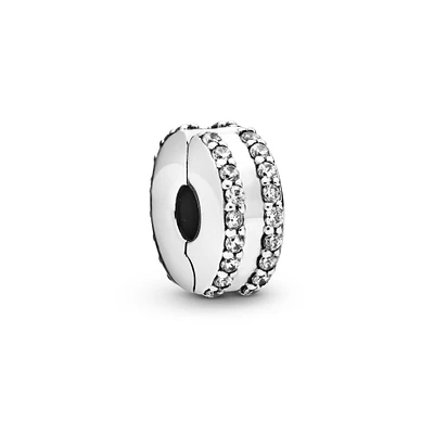 Pandora Double Lined Pavé Clip Charm