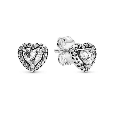 Pandora Elevated Heart Stud Earrings